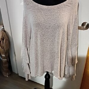 Chic Off-the-Shoulder Cream Sweater